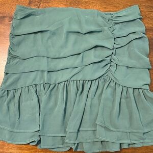 Boutique Ruffle Green Skirt
